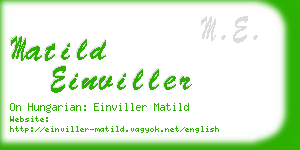 matild einviller business card
